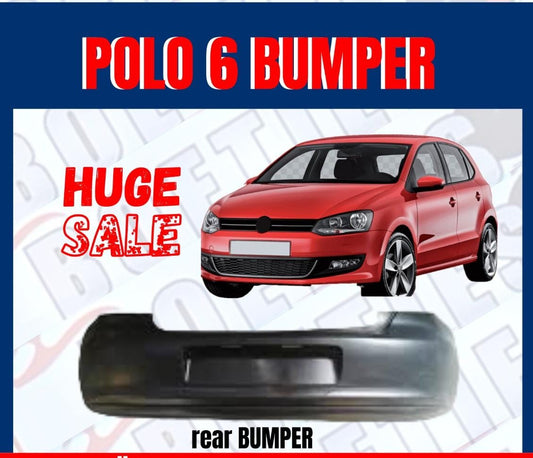 VW Polo 6 2010- Hatchback Rear Bumper Without Pdc Hole