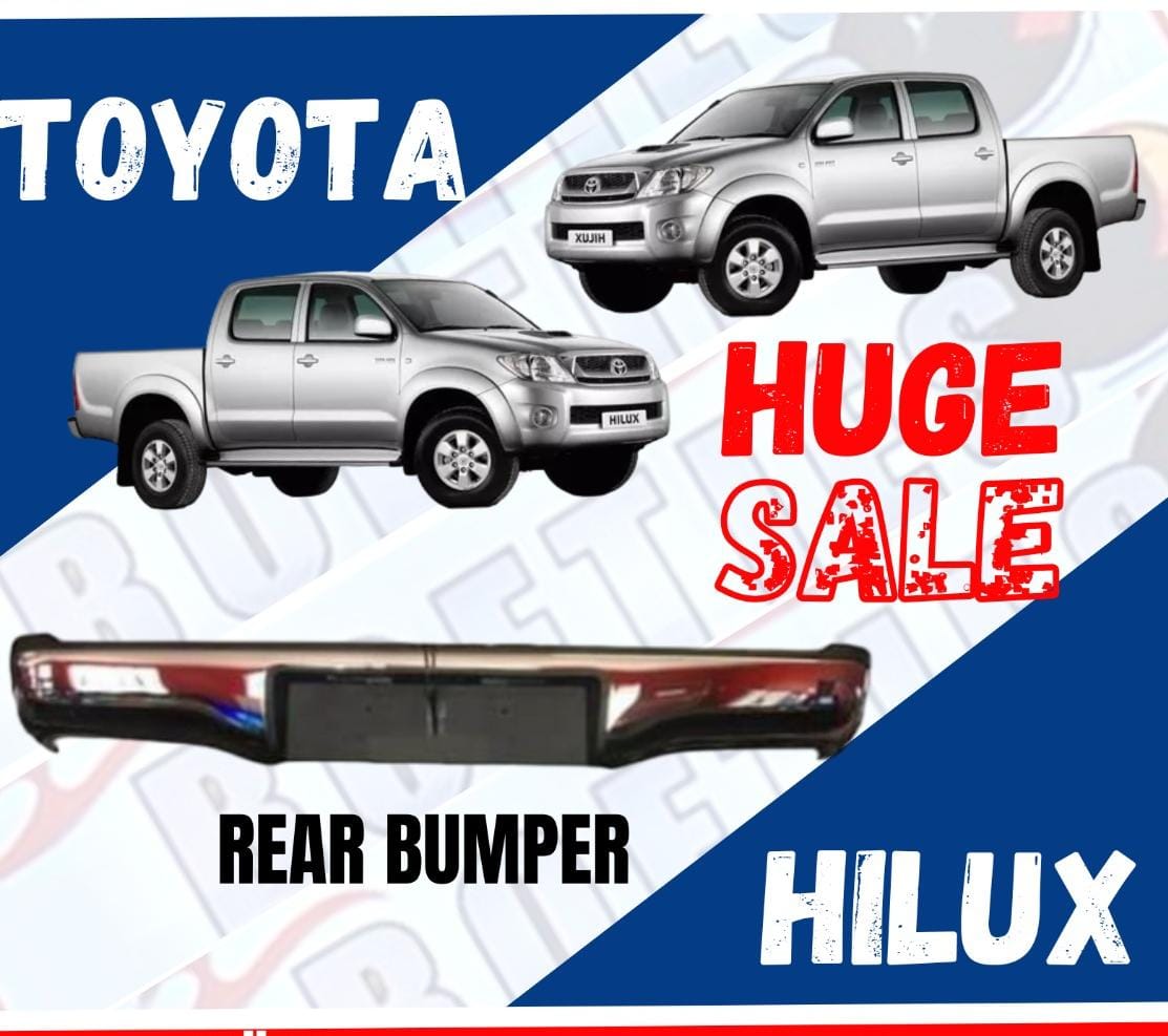 TOYOTA HILUX D4d 2005-2015 CHROME REAR BUMPER WITH STEP ON PADDING