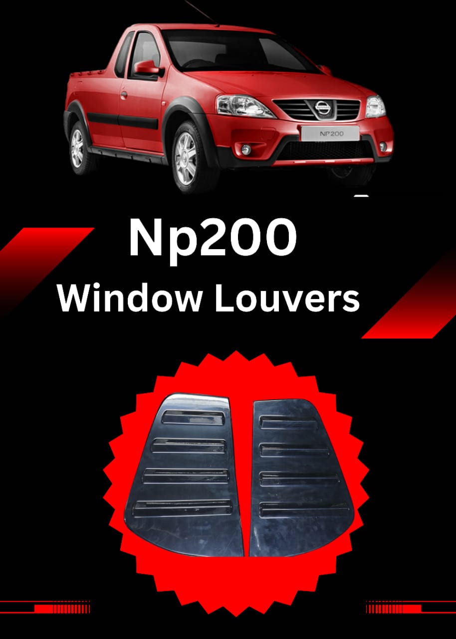 NISSAN  NP 200 GLOSS BLACK WINDOW LOUVERS